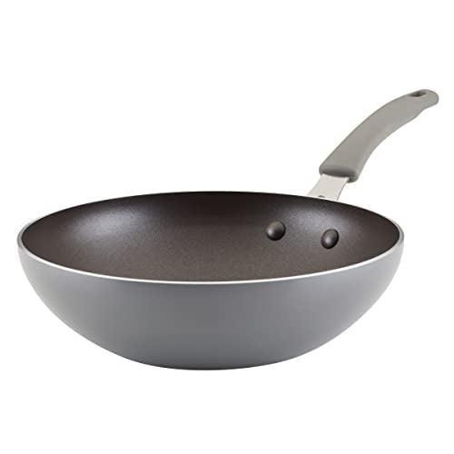 Rachael Ray Cook + Create Nonstick Stir Fry Pan/Wok, 10.5 Inch, Gray - CookCave