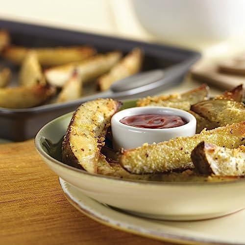 Rachael Ray Nonstick Bakeware Set with Grips, Nonstick Cookie Sheets / Baking Sheets - 3 Piece, Gray with Sea Salt Gray Grips - CookCave