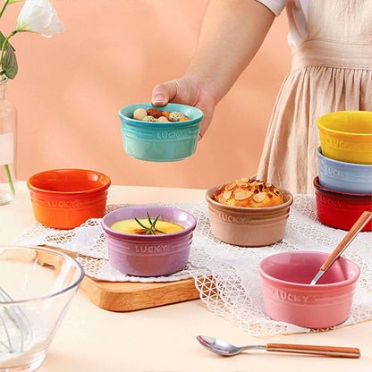 Ramekins 8 Oz Oven Safe, Creme Brulee Ramekins, Souffle Cups, Souffle Dishes For Oven-Purple-Set of 8 - CookCave