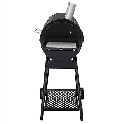 Royal Gourmet CC1830M 30-Inch Barrel Charcoal Grill with Offset Smoker, 811 Square Inches, Outdoor Backyard, Patio and Parties, Black, Large - CookCave