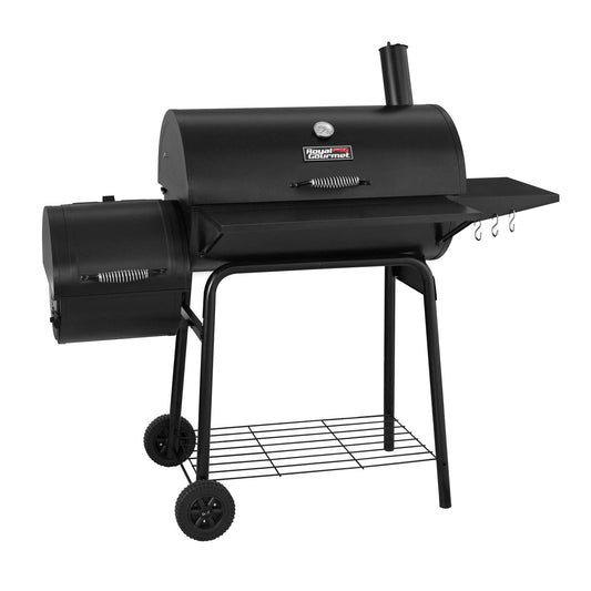Royal Gourmet CC1830S 30" BBQ Charcoal Grill and Offset Smoker | 811 Square Inch cooking surface, Outdoor for Camping | Black - CookCave