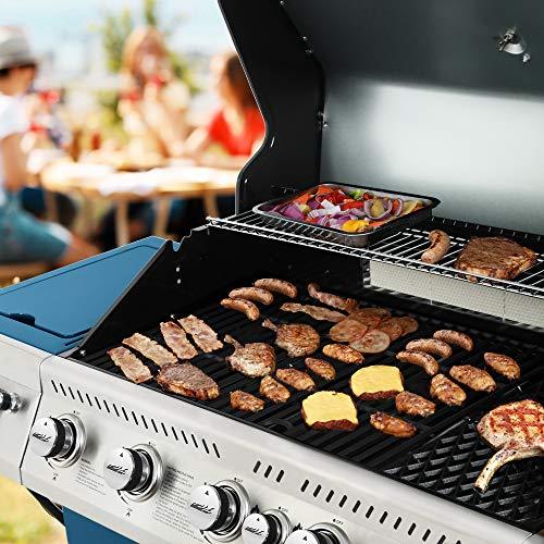 Royal Gourmet GA5403B 5-Burner BBQ Cabinet Style Propane Gas Grill with Rotisserie Kit, Sear Burner, Rear Burner and Side Burner, 74,000 BTU Patio Picnic Backyard, Outdoor Party, Blue - CookCave