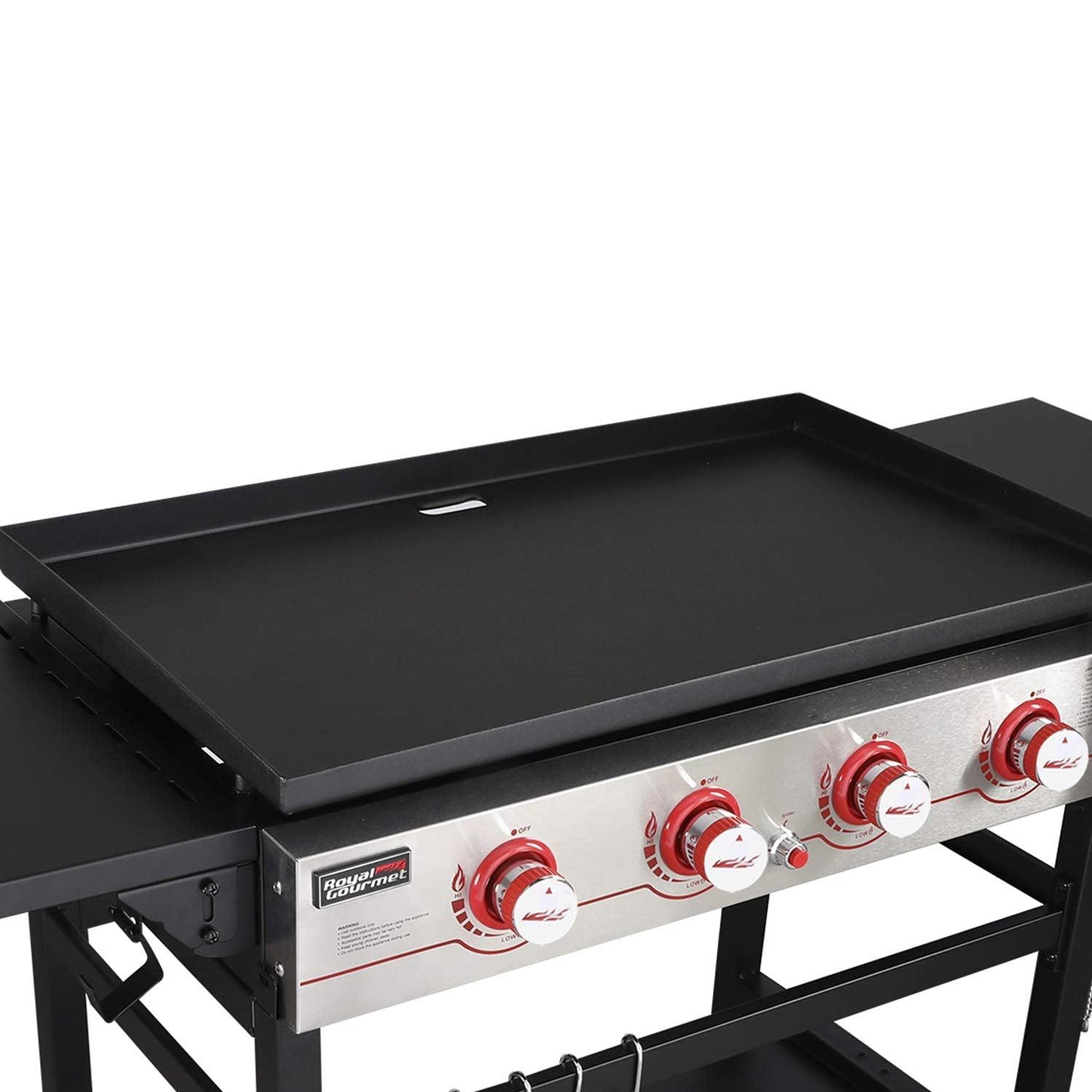 Royal Gourmet GB4000 36-inch 4-Burner Flat Top Propane Gas Grill Griddle, for BBQ, Camping, Red - CookCave