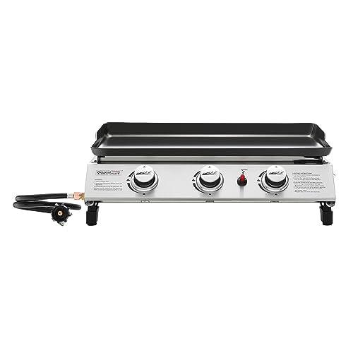 Royal Gourmet PD1300 Portable 3-Burner Propane Gas Grill Griddle,Black 23.6 Inch - CookCave