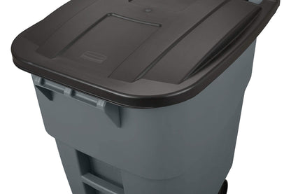 Rubbermaid Commercial Products Brute Rollout Trash/Garbage Can/Bin with Wheels, 50 GAL, for Restaurants/Hospitals/Offices/Back of House/Warehouses/Home, Gray (FG9W2700GRAY) - CookCave