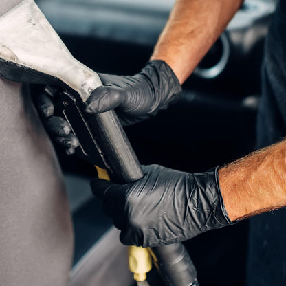 Schneider Black Vinyl Exam Gloves, 4mil, Disposable Latex-Free, Plastic Gloves for Medical, Cooking, Cleaning, and Food Prep, Sizes Medium - CookCave