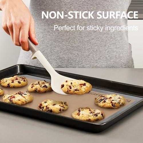 Silicone Baking Mat, Sopito Non Stick, Food Safe Cookie Baking Mat, Heat Resistant 480℉ Oven Liners, Length 16.5'' Width 11.6'', 2 PCS-Grey - CookCave