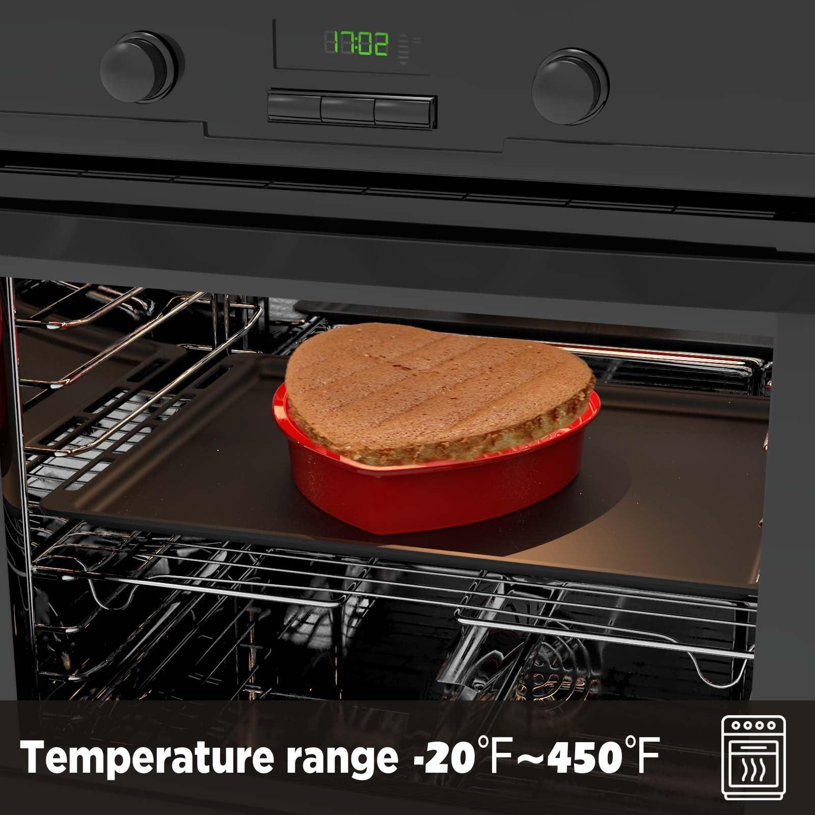 SILIVO Silicone Heart Shaped Cake Pans - 10 Inch Nonstick Heart Cake Mold, Heart Shaped Baking Pans for Cakes and Brownies - CookCave