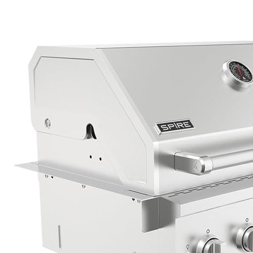 Spire Premium Grill built-in head, Barbecue grill island, 5-Burner with Rear Burner Natural Gas 30 inches 3050R Island Grill Head, Stainless Steel - CookCave