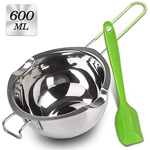 Stainless Steel Double Boiler with Silicone Spatula, Chocloate Metls Pot with Heat Resistant Handle for Melting Chocolate, Candy, Candle, Soap and Wax… - CookCave