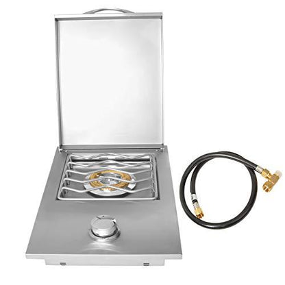 Stanbroil Built-in Stainless Steel Side Burner for Outdoor Kitchen - Natural Gas Only - CookCave