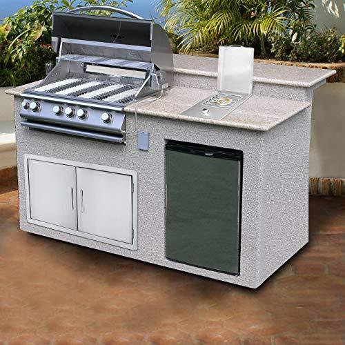 Stanbroil Built-in Stainless Steel Side Burner for Outdoor Kitchen - Natural Gas Only - CookCave