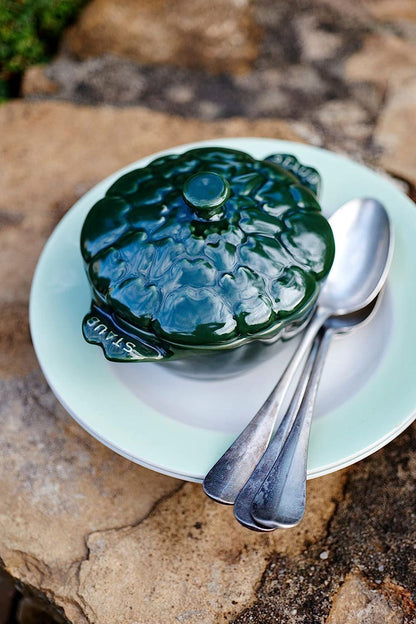 STAUB Ceramics Dutch Oven 16-oz Petite Artichoke Cocotte, Basil - CookCave