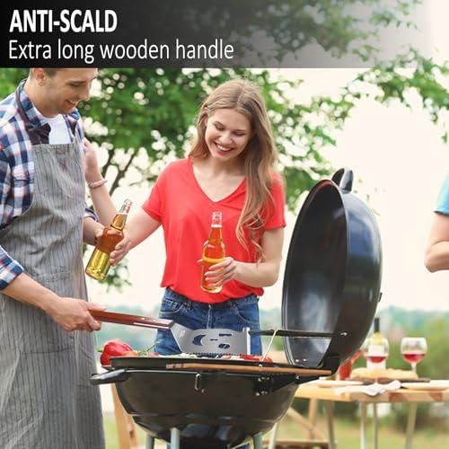 STEVEN-BULL S Heavy Duty BBQ Grill Tongs and Spatula for Outdoor Grill, 17” Long 5-in-1 Grill Spatula Comes with an 16” Long Locking Kitch Tongs, Best BBQ Gift for Barbecue Grilling Master - CookCave