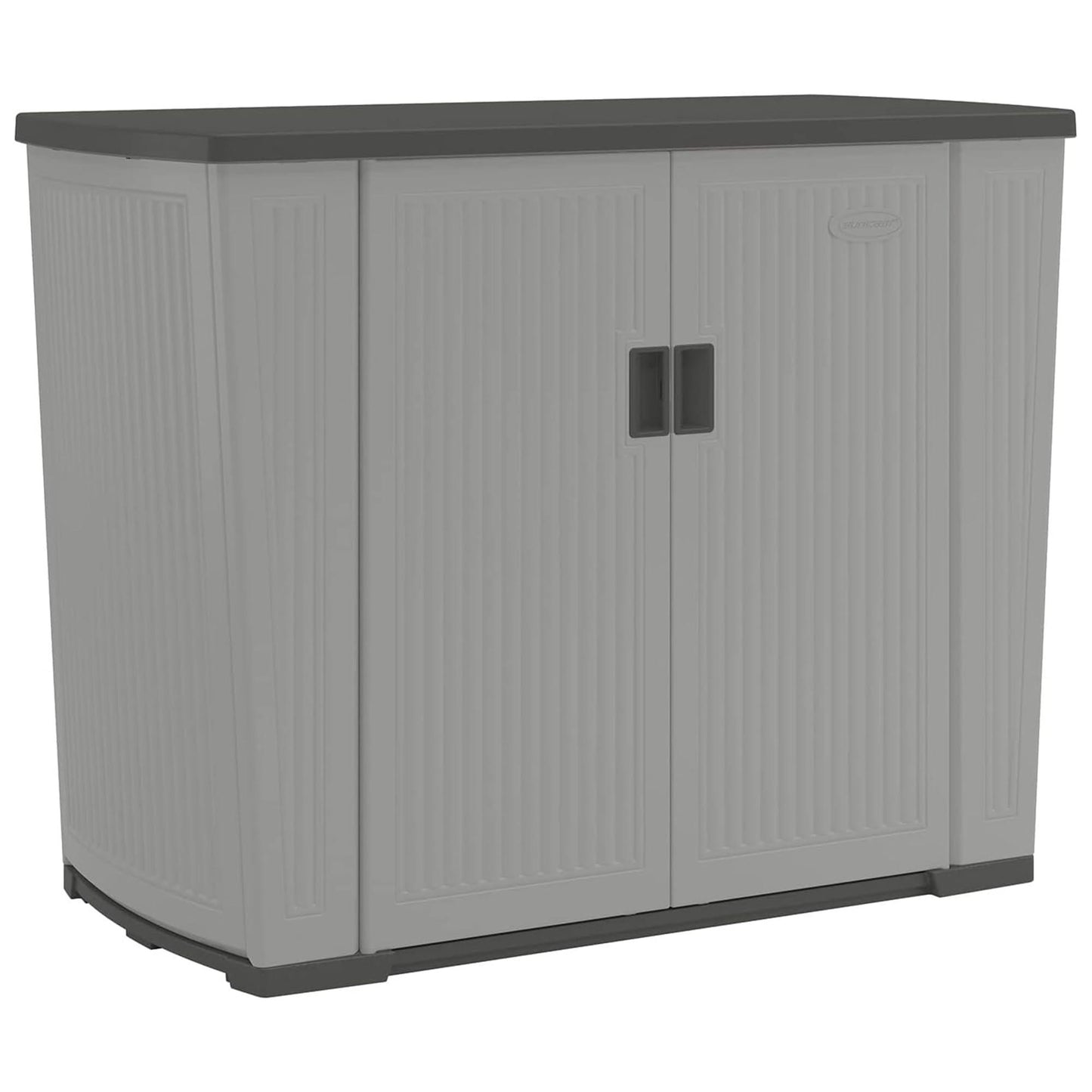Suncast Backyard Oasis Outdoor Storage Unit, 130 Gallons, Peppercorn - CookCave
