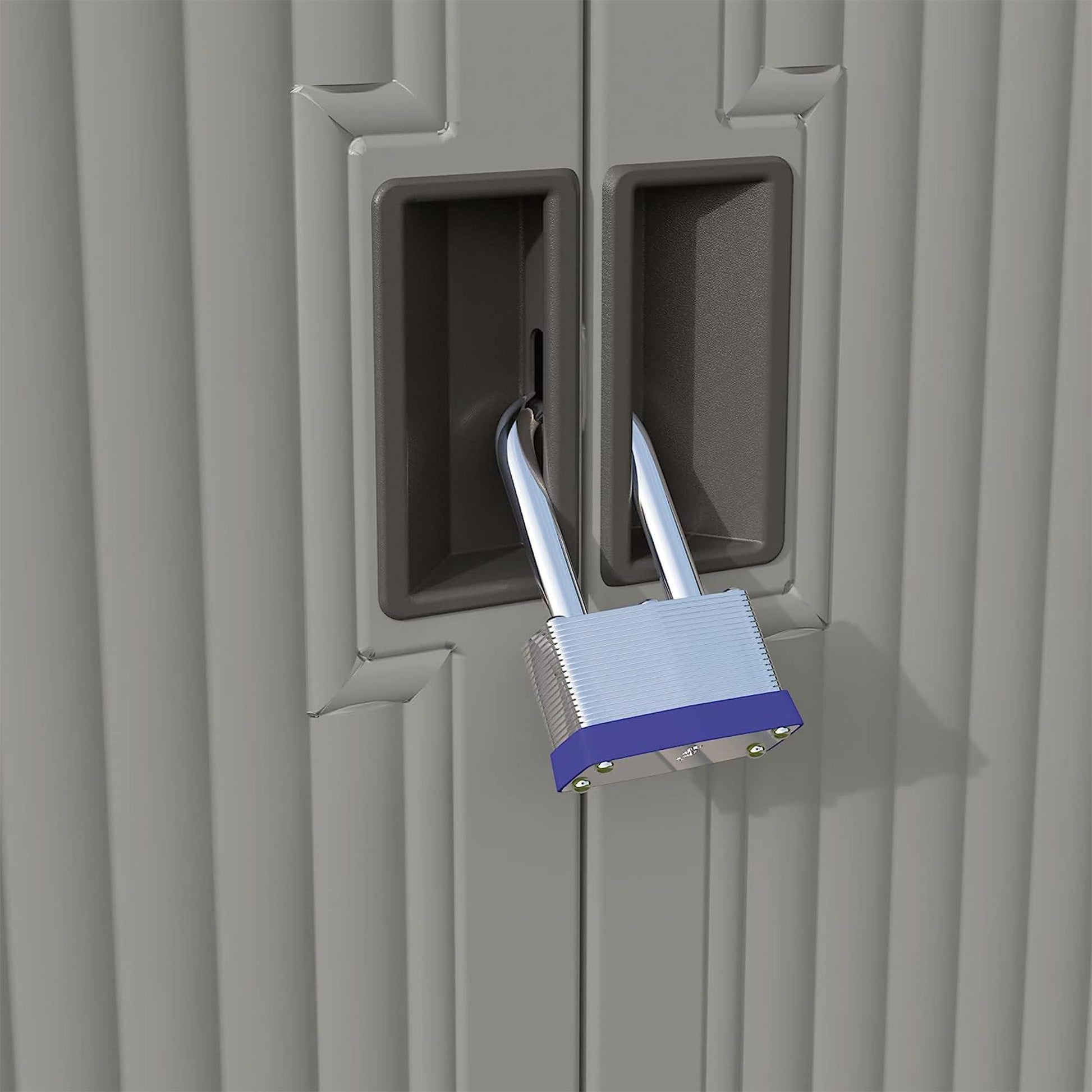 Suncast Backyard Oasis Outdoor Storage Unit, 130 Gallons, Peppercorn - CookCave