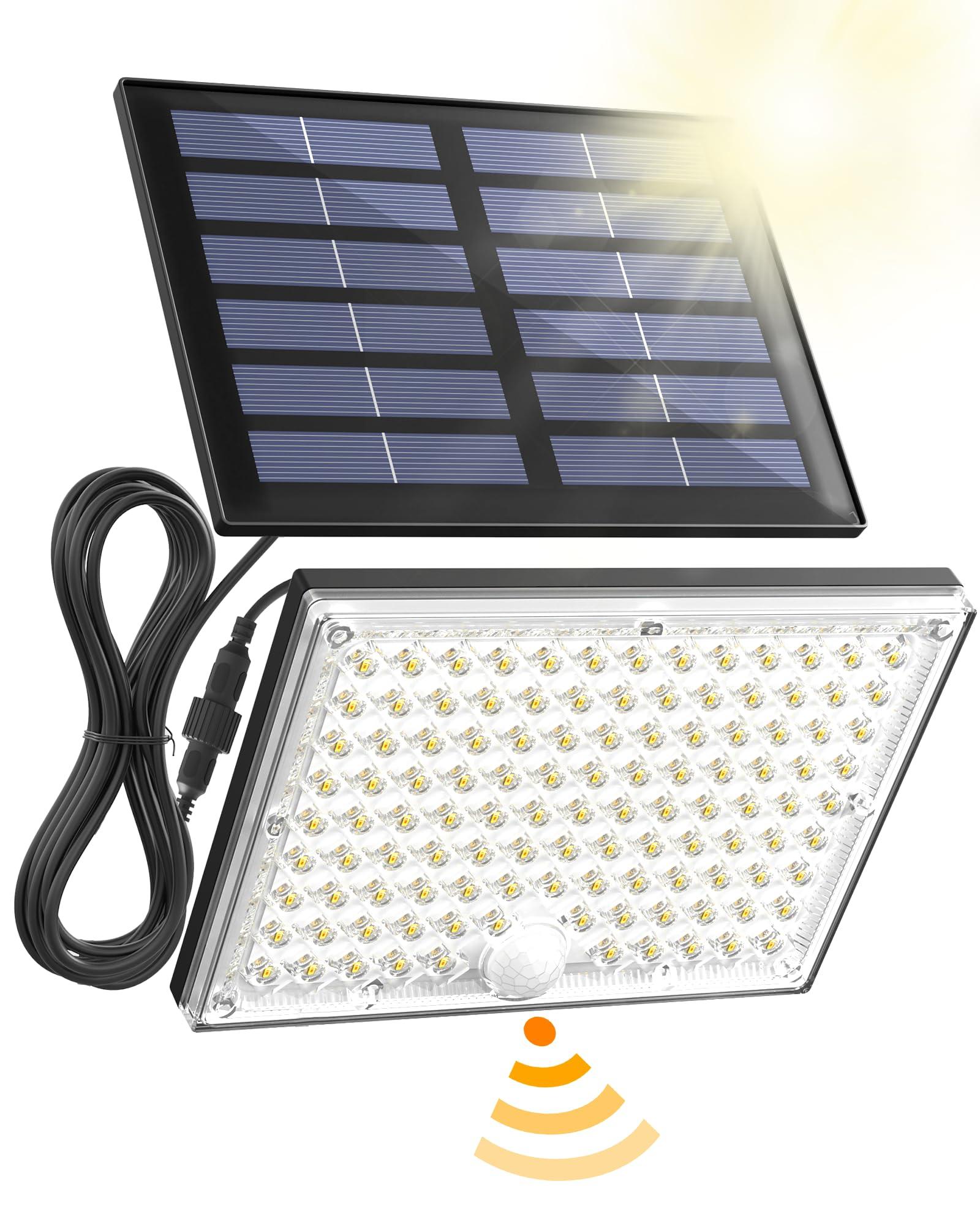 SUPERDANNY Solar Motion Sensor Outdoor Flood Lights with 113 Bright LE ...
