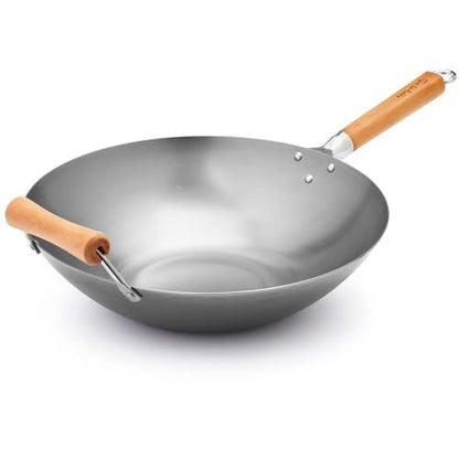 Sur La Table Carbon Steel Wok, Silver - CookCave