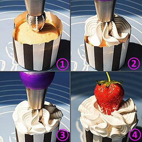 Suuker 3pcs/set Cake Icing Nozzles,Professional Ball Russian Piping Tips Lace Mold Pastry Cake Decorating Tool,Stainless Steel Cream Buttercream Cake DIY Baking Pastry Tools(Silver) - CookCave