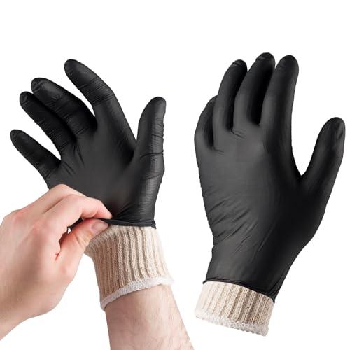 Tackleit BBQ Gloves for Cooking Baking Grilling, 50 Pcs Disposable Nitrile Gloves and 2 Pcs Cotton Glove Liners Washable - CookCave