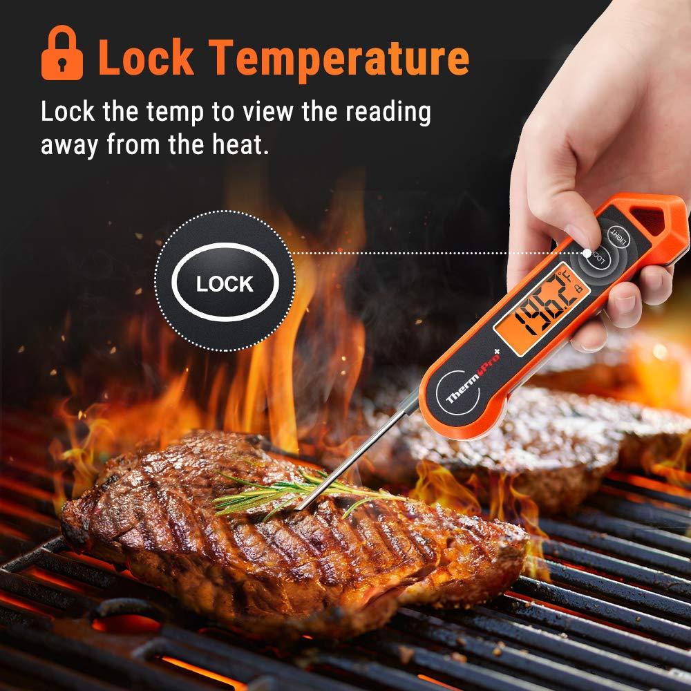 ThermoPro TP19H Digital Meat Thermometer for Cooking with Ambidextrous Backlit, Waterproof Kitchen Food BBQ Grill Smoker Oil Fry Candy Instant Read - CookCave