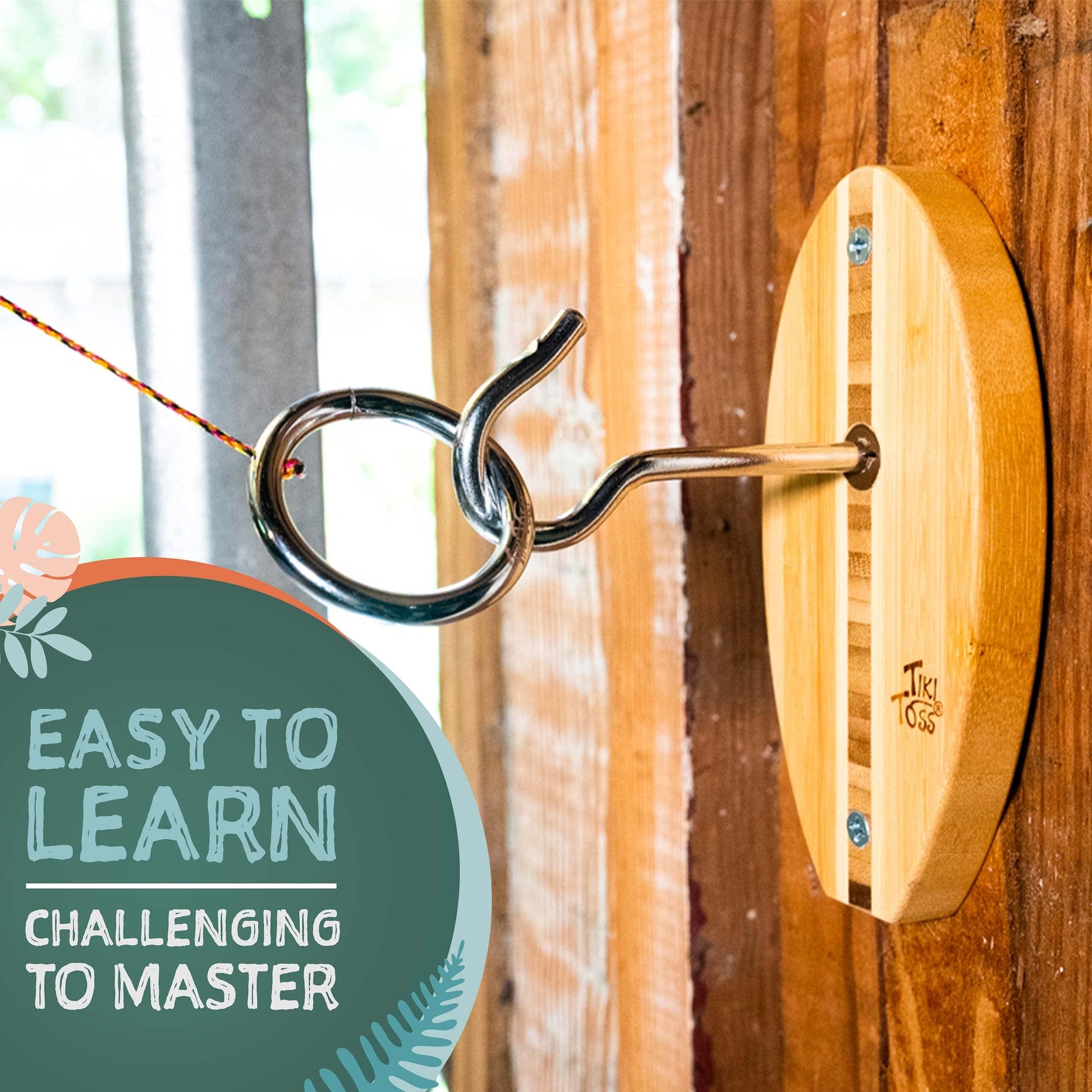 Tiki Toss Original Edition - Indoor & Outdoor Ring Toss Game for All Ages - CookCave