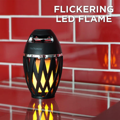 TikiTunes Portable Bluetooth 5.0 Indoor/Outdoor Wireless Speaker, LED Torch Atmospheric Lighting Effect, 5-Watt Audio USB Speaker, 2000 mAh Battery for iPhone/iPad/Android - CookCave