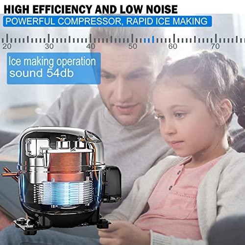 Topdeep Commercial Ice Maker, Under Counter ice Machine 90LBS/24H, Stainless Steel Freestanding Ice Maker Machine 33LBS Storage Capacity Automatic Operation- Ideal for Restaurants, Bars Ice Making - CookCave