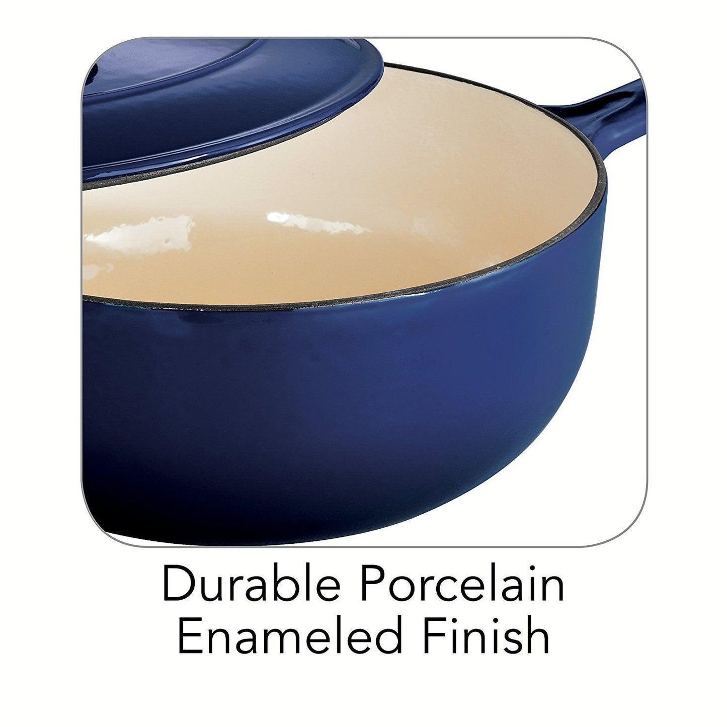 Tramontina Covered Saucier Enameled Cast Iron 3-Quart, Gradated Cobalt, 80131/071DS - CookCave