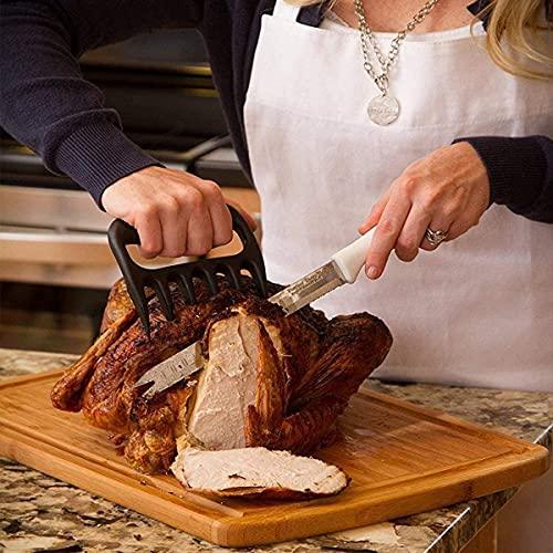 Turkey Lifting Forks, Meat Claws, Strong Endurance Stainless Steel Poultry Chicken Fork, Ultra-Sharp Roast Ham Forks. Easily Lift, Handle Meats - Essential for BBQ & Thanksgiving Pros, 4 Pcs - CookCave