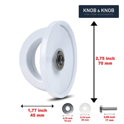 Universal Pot Lid Replacement White Knobs Pan Lid Holding Handles (1 Pack) - CookCave