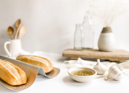 USA Pan Bakeware Aluminized Steel Perforated Italian Bread Pan, 16'' x 8'', 2-Loaf - CookCave