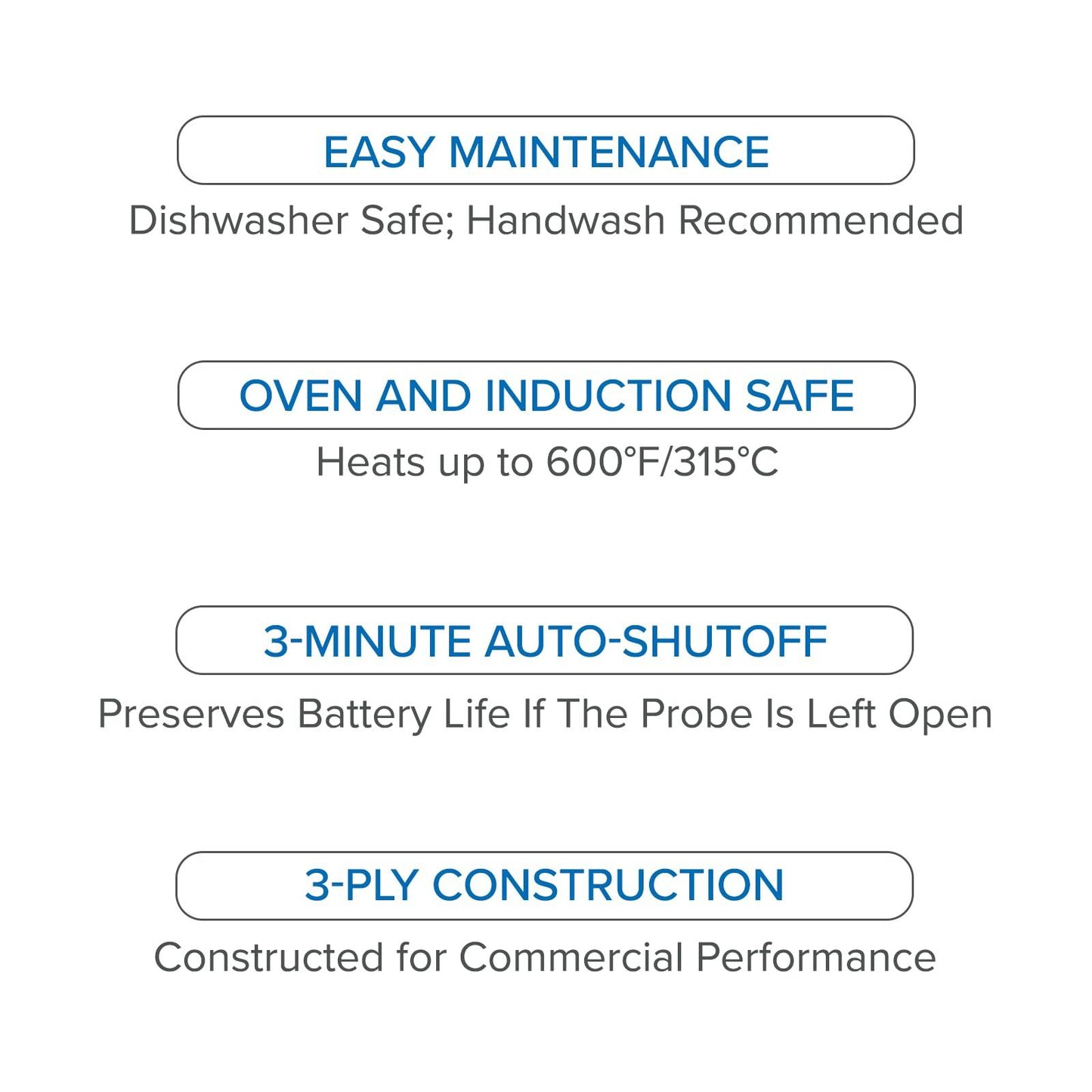 Viking Culinary 3-Ply Stainless Steel Roasting Pan and Rack with BONUS Instant Read Thermocouple Probe Thermometer, 16" x 13" x 3", Silver, Medium - CookCave