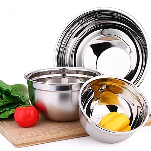 Vinod Mixing Bowls with Lids - Set of 5 Stainless Steel Nesting Bowl | Meal Prep Bowls | Mix & Serve | Flat Bottom & Stackable | Heavy Duty, Easy to Clean, Space Saving, Cooking, Prepping | Black Lids - CookCave