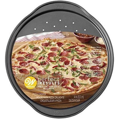 Wilton Perfect Results Non-Stick Crisper, 14-Inch Pizza Pan, 0, Silver - CookCave