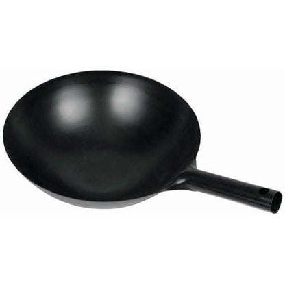 Winco Chinese Wok with Integral Handle, 14-Inch, Black - CookCave