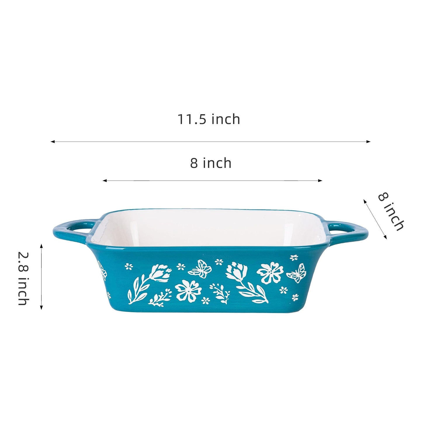 Wisenvoy 8x8 Baking Pan Brownie Pan Casserole Dish Ceramic Baking Dish Casserole Dishes For Oven Square Baking Pan - CookCave