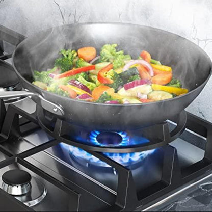 Wok Ring, 9 Inch Wok Support Ring for Gas Stove Cast Iron Non Slip Stove Top Gas Stove Burner Rings Wok Pan Stand Holder Gas Range Parts for GE, KitchenAid, Samsung, Whirlpool, Kenmore, Frigidaire - CookCave