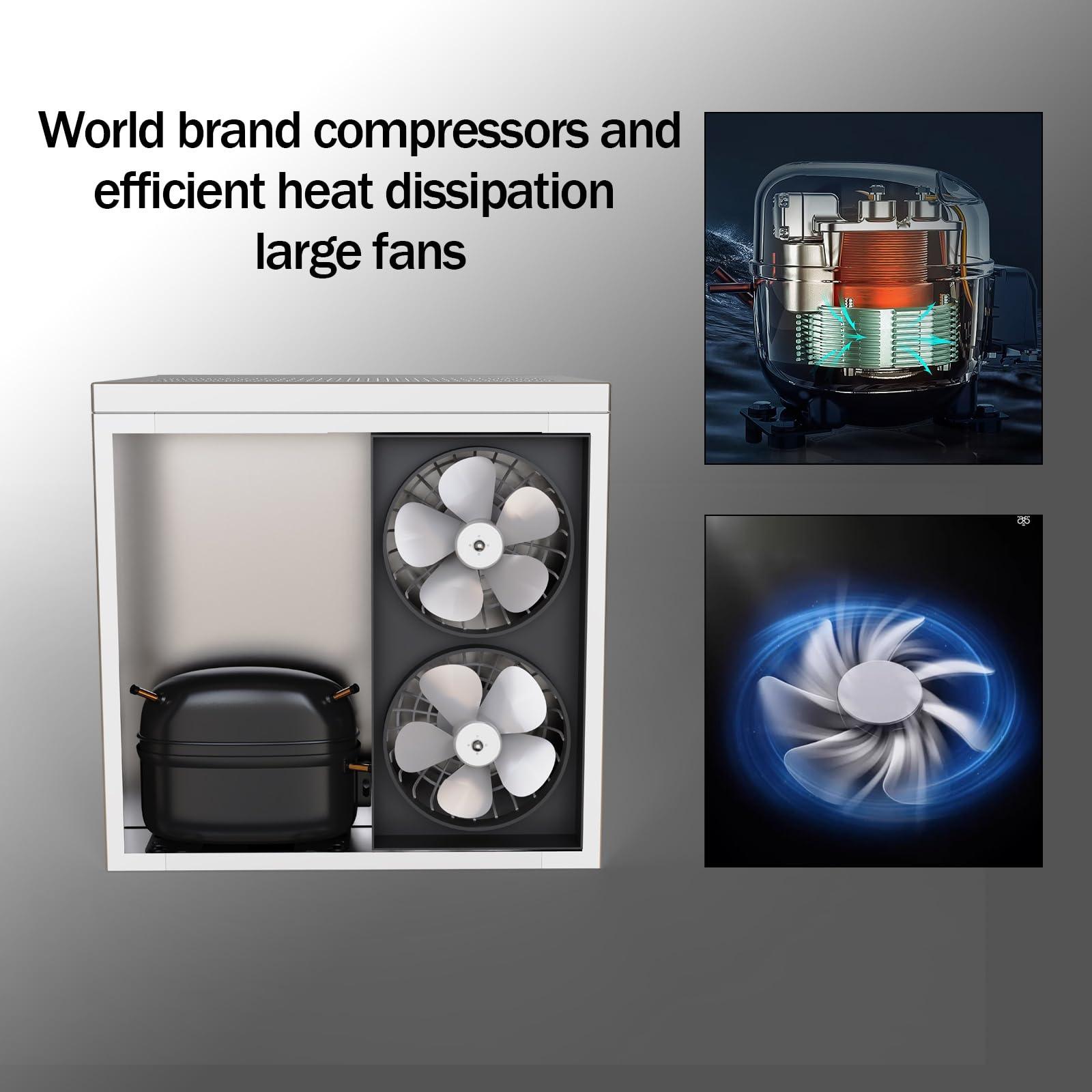 YAAKOV Commercial ice Maker Machine 550LBS/24H Commercial ice Machine with 400LBS Ice Maker Commercial Large Storage Bin,Ice Maker Machine Stainless Steel for Bar Cafe Restaurant Bussiness - CookCave