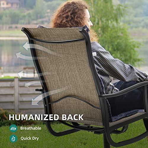 YITAHOME Patio Dining Set, 5-Piece Outdoor Patio Dining Set Including 37" Square Patio Dining Table and 4 Swivel Dining Chairs, Outdoor Dining Set Ideal for Patio Lawn Garden Porch - CookCave