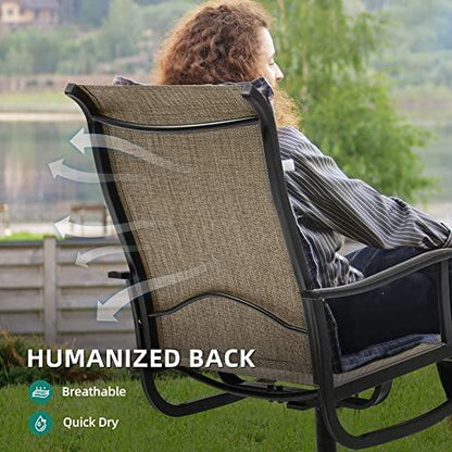 YITAHOME Patio Dining Set, 5-Piece Outdoor Patio Dining Set Including 37" Square Patio Dining Table and 4 Swivel Dining Chairs, Outdoor Dining Set Ideal for Patio Lawn Garden Porch - CookCave